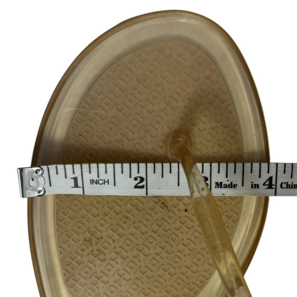 Tory Burch Mini Miller Jelly Thong Sandal Gray Women Size 9 like new. - Picture 10 of 11